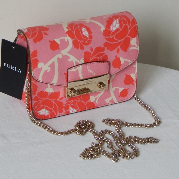FURLA JULIA MINI CROSS BODY BAG MADE IN ITALY Handbags - NEW FURLA JULIA FLORAL PRINT MINI CROSS BODY BAG